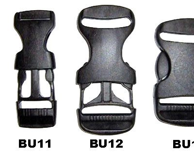 Buckle, Black, Side Release. FASTEX