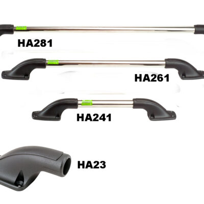 Handrail, Stainless Steel, Nylon Mounts