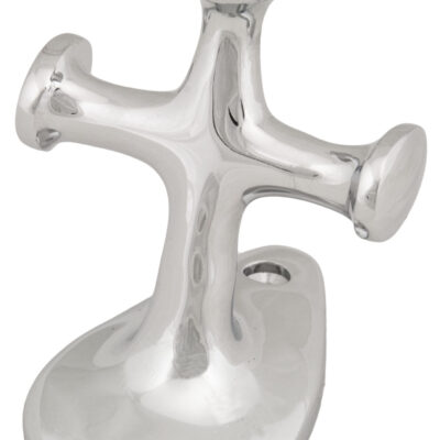 Cross Bollard, Chrome Plated Brass.