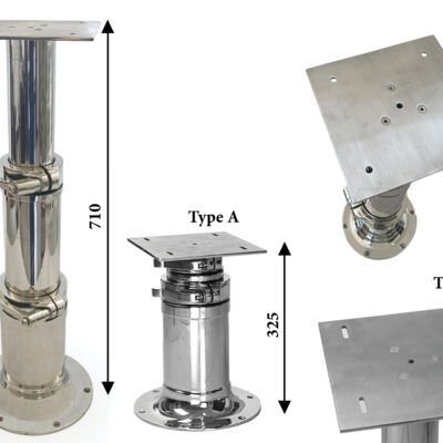 Table Pedestal, Stainless Steel