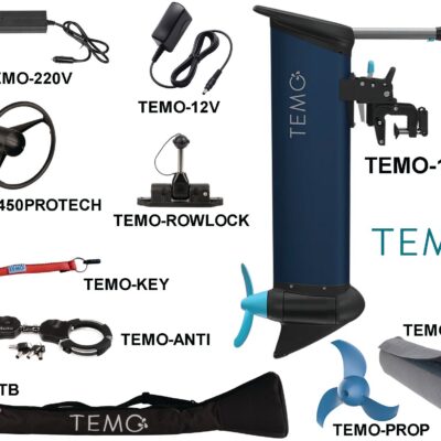 Electric Portable Outboard And Accessories. TEMO