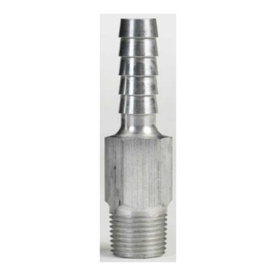 Moeller anti-siphon valve, 3/8 inch NPT x 3/8 inch barb, parts 033802-10 aluminium and 033808-10 brass