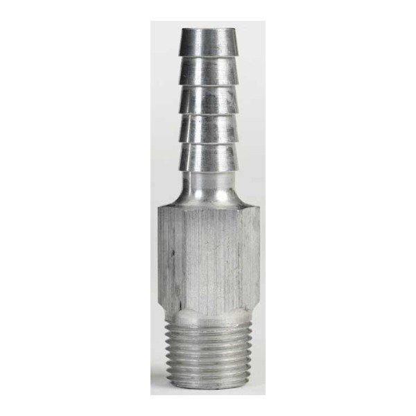 Moeller anti-siphon valve, 3/8 inch NPT x 3/8 inch barb, parts 033802-10 aluminium and 033808-10 brass