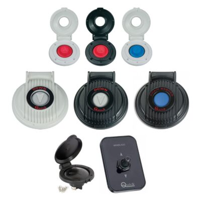Quick 900 series windlass deck foot switches, capstan foot switch and WCS820 dash switch